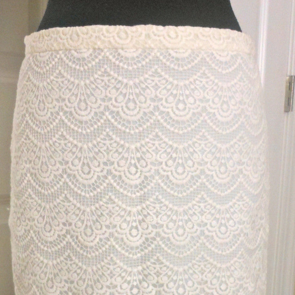 J CREW NWT Pencil Skirt in Colorblock Lace 2 - Picture 2 of 7